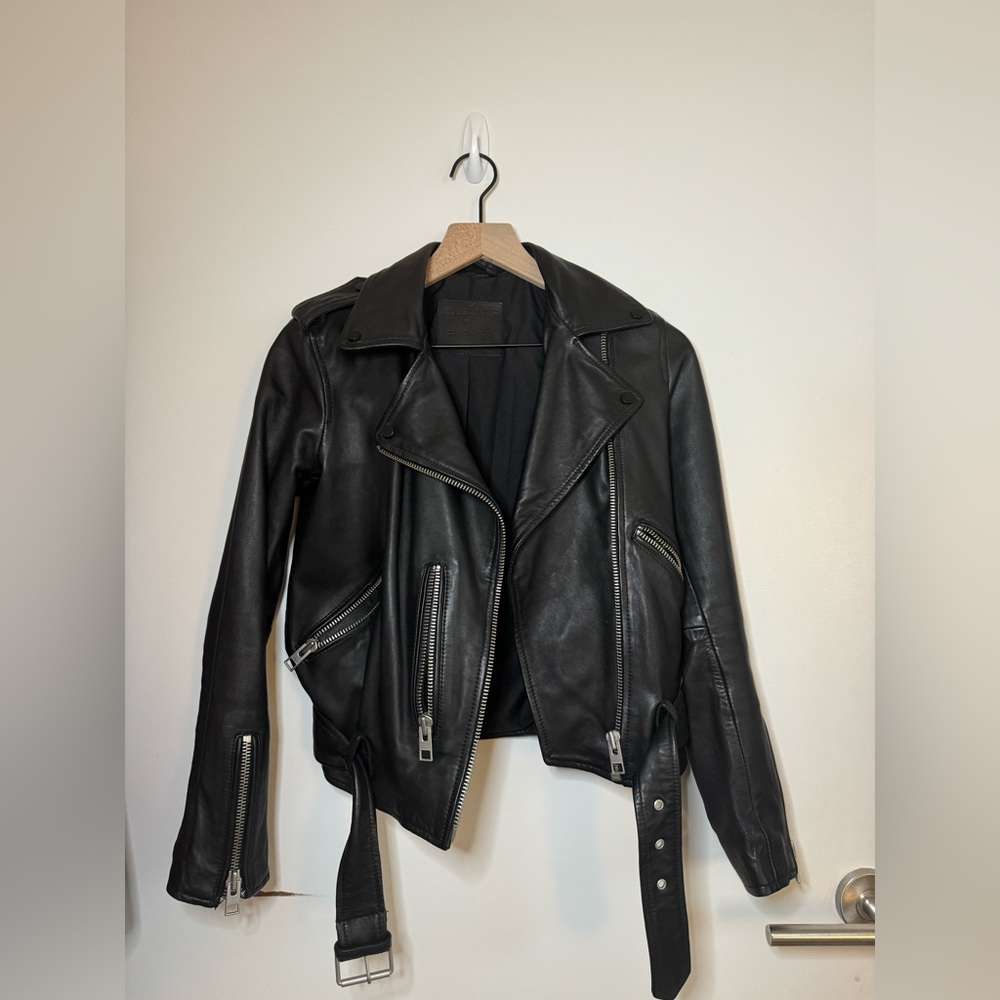 All Saints Balfern Leather Jacket Size 4